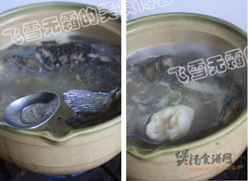 沙锅鲫鱼蚕豆汤的做法