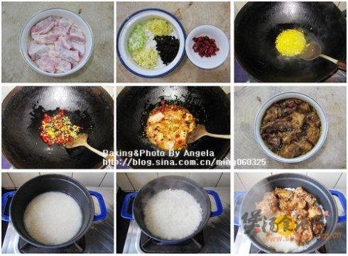 豉汁排骨煲仔饭的做法