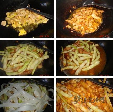 白豆角炖粉条的做法
