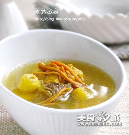虫草花脊骨汤的做法