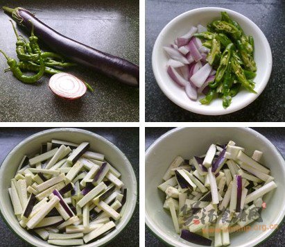 豆酱黑椒茄条的做法