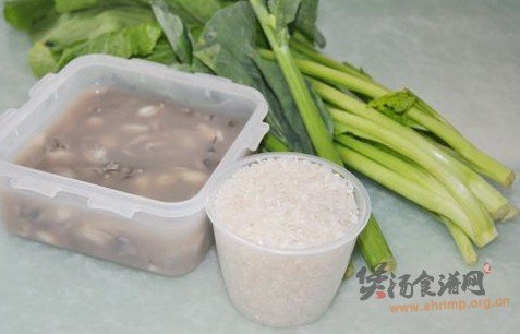 双菜海蛎粥的做法
