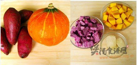 南瓜紫薯汤的做法