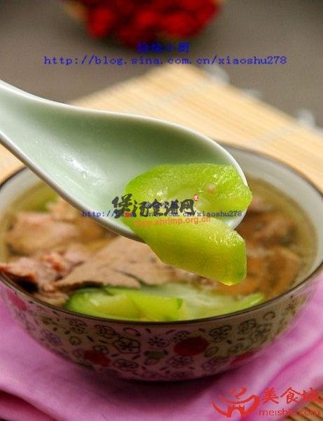 (2)丝瓜猪肝瘦肉汤的做法