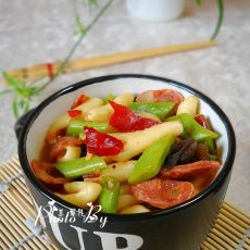 酱焖四季豆猫耳面的做法 酱焖四季豆猫耳面的做法