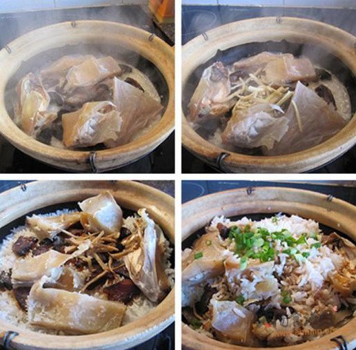 咸鱼腊味煲仔饭的做法