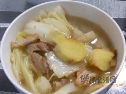 白菜肉片汤的做法
