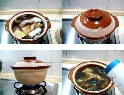 砂锅排骨海带汤的做法