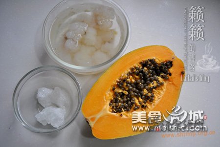 (图)木瓜炖雪蛤的做法