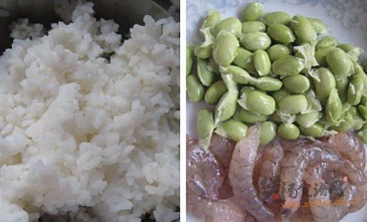 青豆虾仁粥的做法