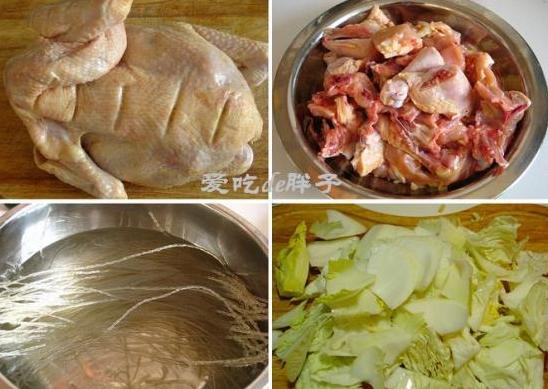 白菜粉条炖仔鸡的做法