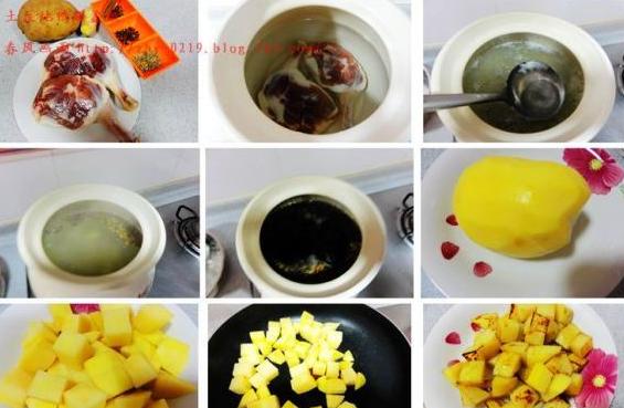 土豆炖鸭腿盖饭的做法