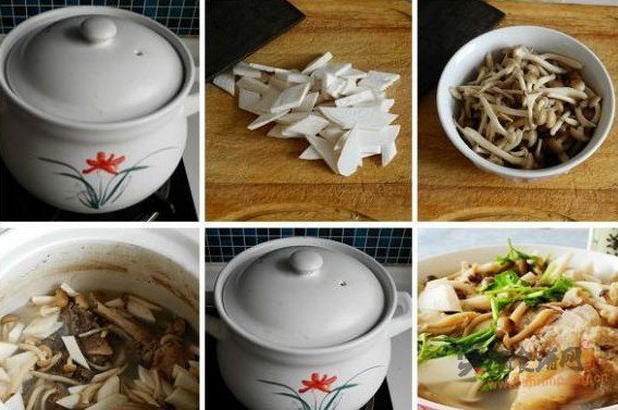 棒骨杂菌汤的做法