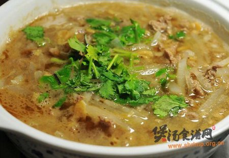 萝卜丝汆羊肉卷的做法