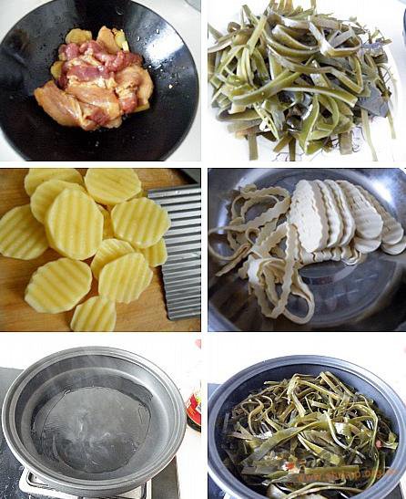 海带五花肉煲的做法