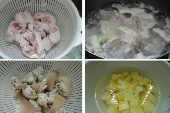 土豆炖猪蹄的做法