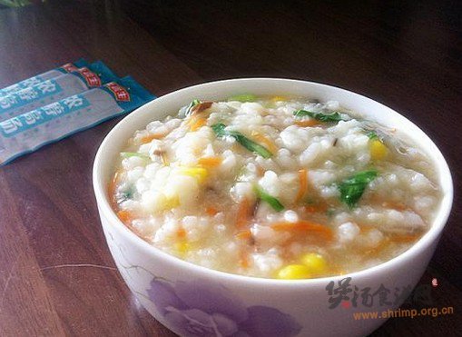 杂蔬清鸡高汤粥的做法