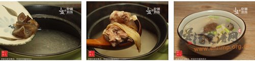 球参花胶排骨汤的做法