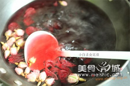 玫瑰洛神饮的做法