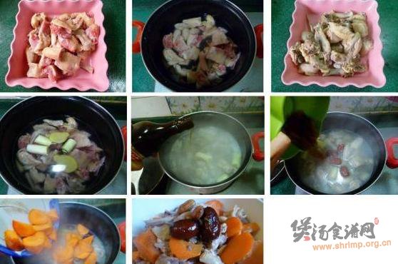 红枣杏仁炖鸡块的做法