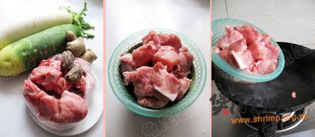 青萝卜龙骨汤的做法