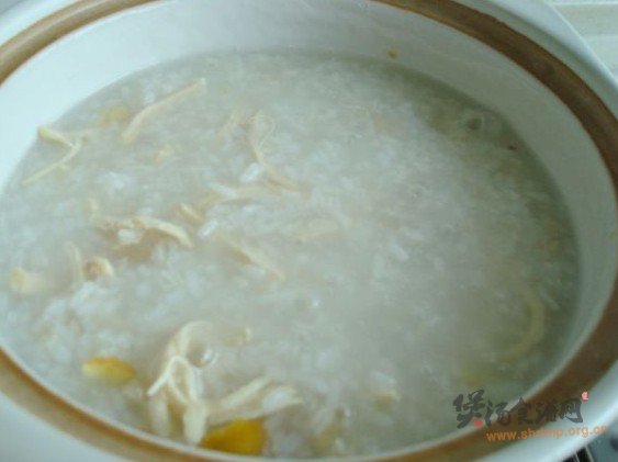 栗子鸡丝粥的做法