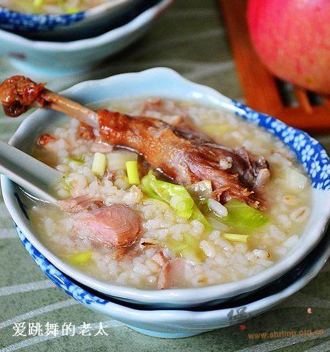 包菜鸭肉泡粥的做法