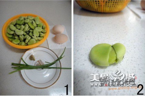 豆米鸡蛋汤的做法