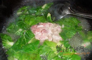 青菜肉片蛋汤的做法