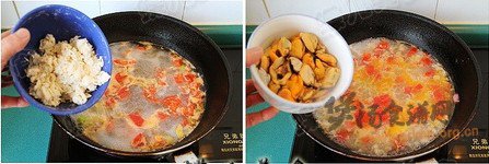 海虹番茄鸡蛋疙瘩汤的做法