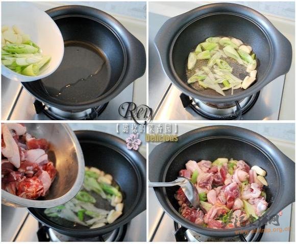 子姜焖鸭煲的做法