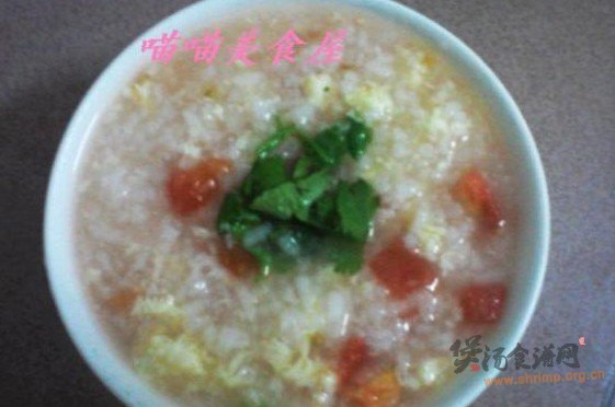 西红柿蛋花粥的做法