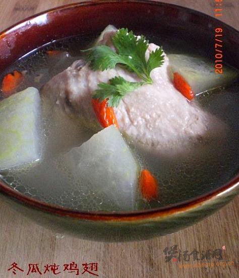 冬瓜炖鸡翅的做法
