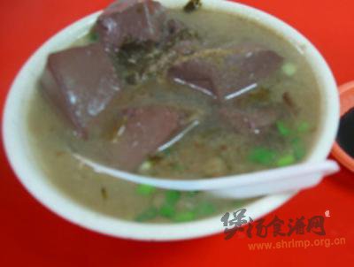 冬油菜猪血汤的做法
