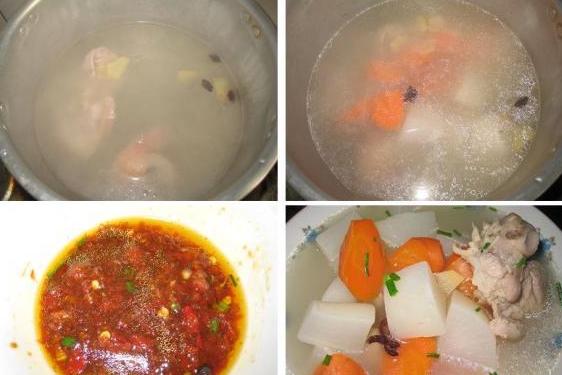 蹄髈炖萝卜的做法