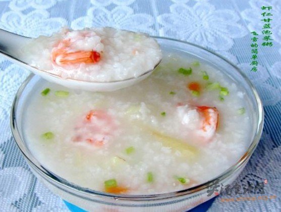 虾仁甘蓝泡菜粥的做法