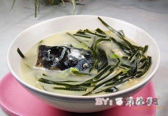 海带鱼头汤的做法