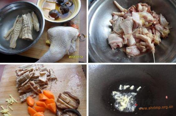 笋干炖鸡的做法