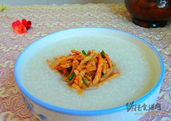 咸味肉丝粥的做法