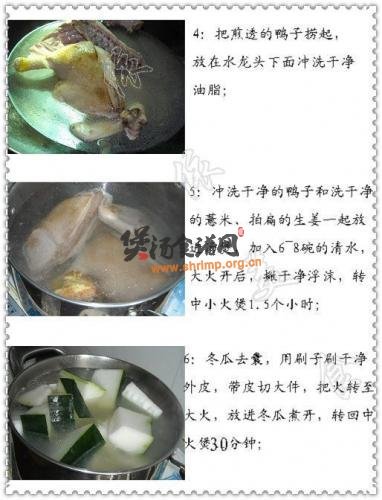 冬瓜老鸭薏米汤的做法