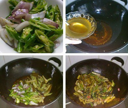 豆酱黑椒茄条的做法