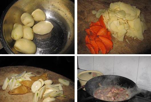 鸡骨炖土豆的做法