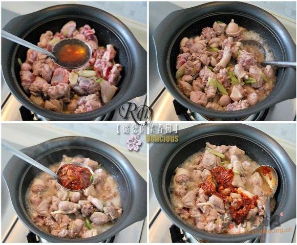 子姜焖鸭煲的做法