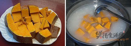 南瓜糯米粥的做法