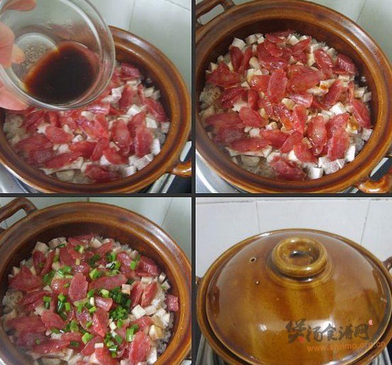 香芋腊肠煲仔饭的做法