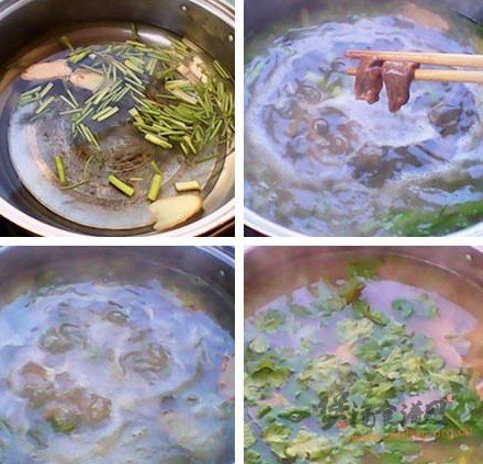 香菜猪肝汤的做法