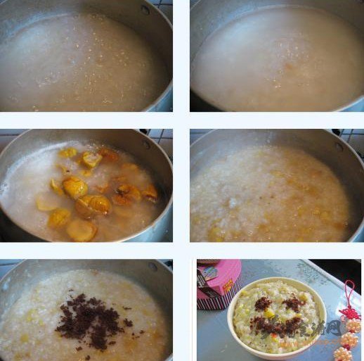 板栗桂花粥的做法