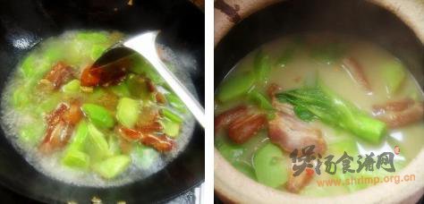 腊肉炖莴苣的做法