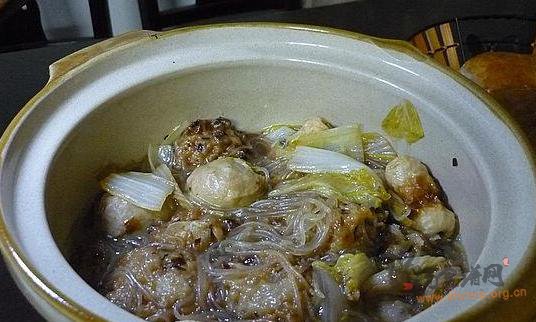 白菜炖粉丝的做法