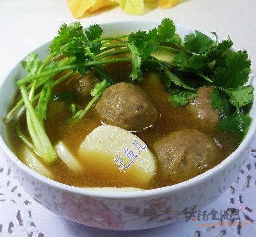 咖喱肉丸年糕汤的做法